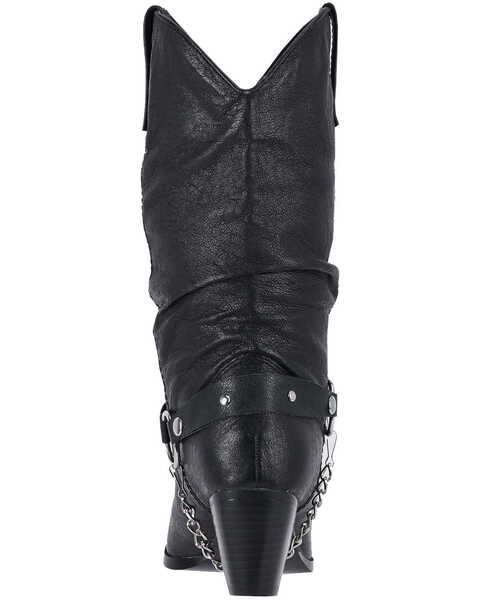 Image #4 - Dingo Women's Supple Pigskin Western Boots - Pointed Toe, Black, hi-res