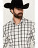 Image #2 - Wrangler Men's Plaid Print Long Sleeve pearl Snap Stretch Western Shirt, White, hi-res