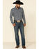 Cody James Men's Ash Small Plaid Long Sleeve Western Flannel Shirt - Tall , Navy, hi-res