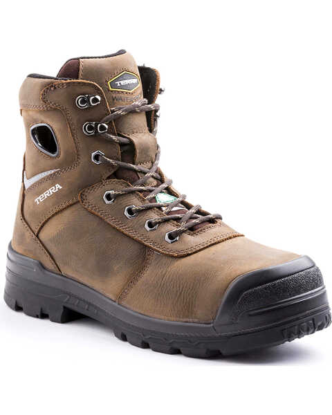Image #1 - Terra Men's Marshal Work Boots - Composite Toe, Brown, hi-res
