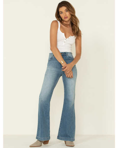 Rolla's Women's Medium East Coast Flare Jeans , Blue, hi-res