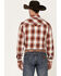 Image #4 - Wrangler Retro Men's Plaid Print Long Sleeve Snap Western Shirt, Wine, hi-res