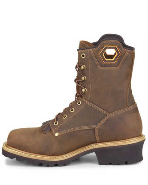 Carolina Men's Coppice Waterproof Logger Boots - Composite Toe, Brown, hi-res