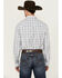 Image #4 - George Strait By Wrangler Men's Plaid Print Long Sleeve Button-Down Stretch Shirt , White, hi-res