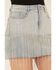 Image #2 - Blue B Women's Light Wash Fringe Mini Denim Skirt, , hi-res