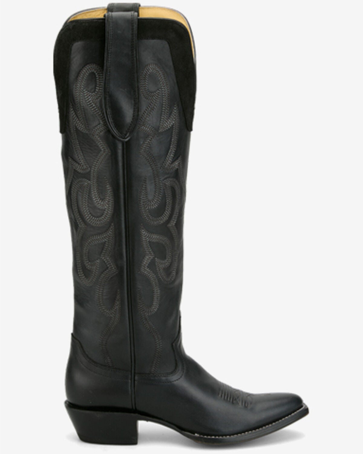 Image #2 - Justin Women's Ada Tall Western Boots - Snip Toe, Black, hi-res