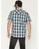 Image #4 - Moonshine Spirit&reg; Men's Purple Hazer Plaid Print Short Sleeve Snap Western Shirt, Blue, hi-res
