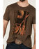 Image #3 - Cody James Men's Poster Skull Short Sleeve Graphic T-Shirt, Burgundy, hi-res