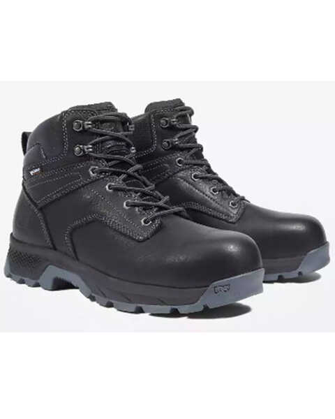 Image #1 - Timberland Pro Men's 6" Titan Waterproof Work Boots - Composite Toe, Black, hi-res