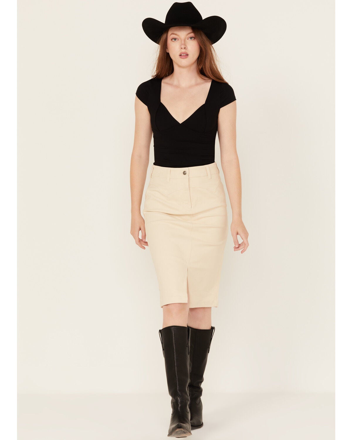 Ariat Women's Rachel Midi Skirt, Sand, hi-res