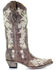 Image #2 - Corral Women's Flower Embroidery Western Boots - Snip Toe, Coffee, hi-res