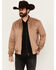 Image #1 - Moonshine Spirit Men's Flight Plan Faux Suede Bomber Jacket, Tan, hi-res
