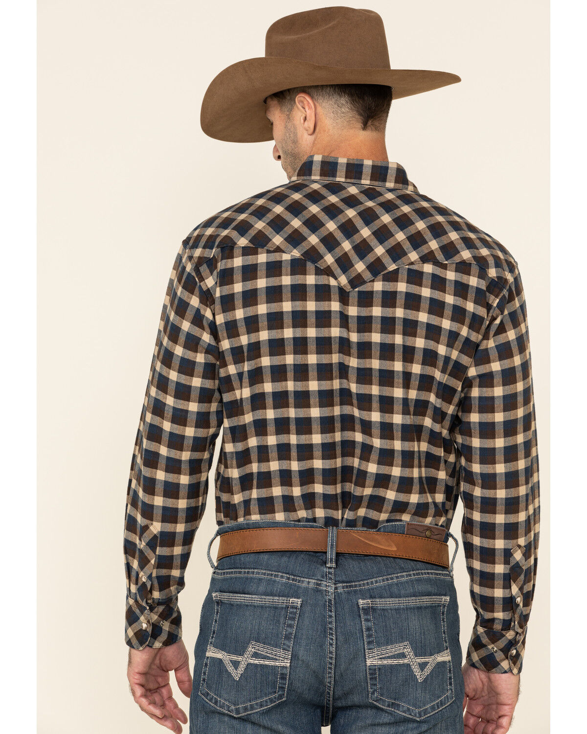 Image #5 - Resistol Men's Multi Bienville Check Plaid Long Sleeve Western Shirt, Multi, hi-res