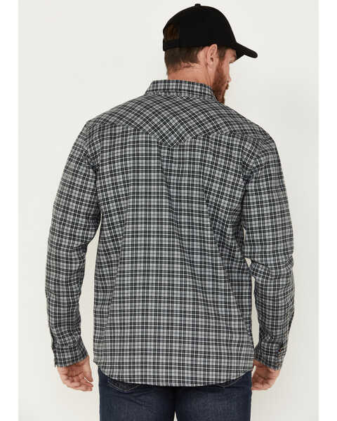Image #4 - Cody James Men's FR Plaid Long Sleeve Snap Western Shirt , Charcoal, hi-res