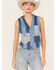Image #3 - Wrangler x Lainey Wilson Women's Patchwork Denim Vest, Blue, hi-res