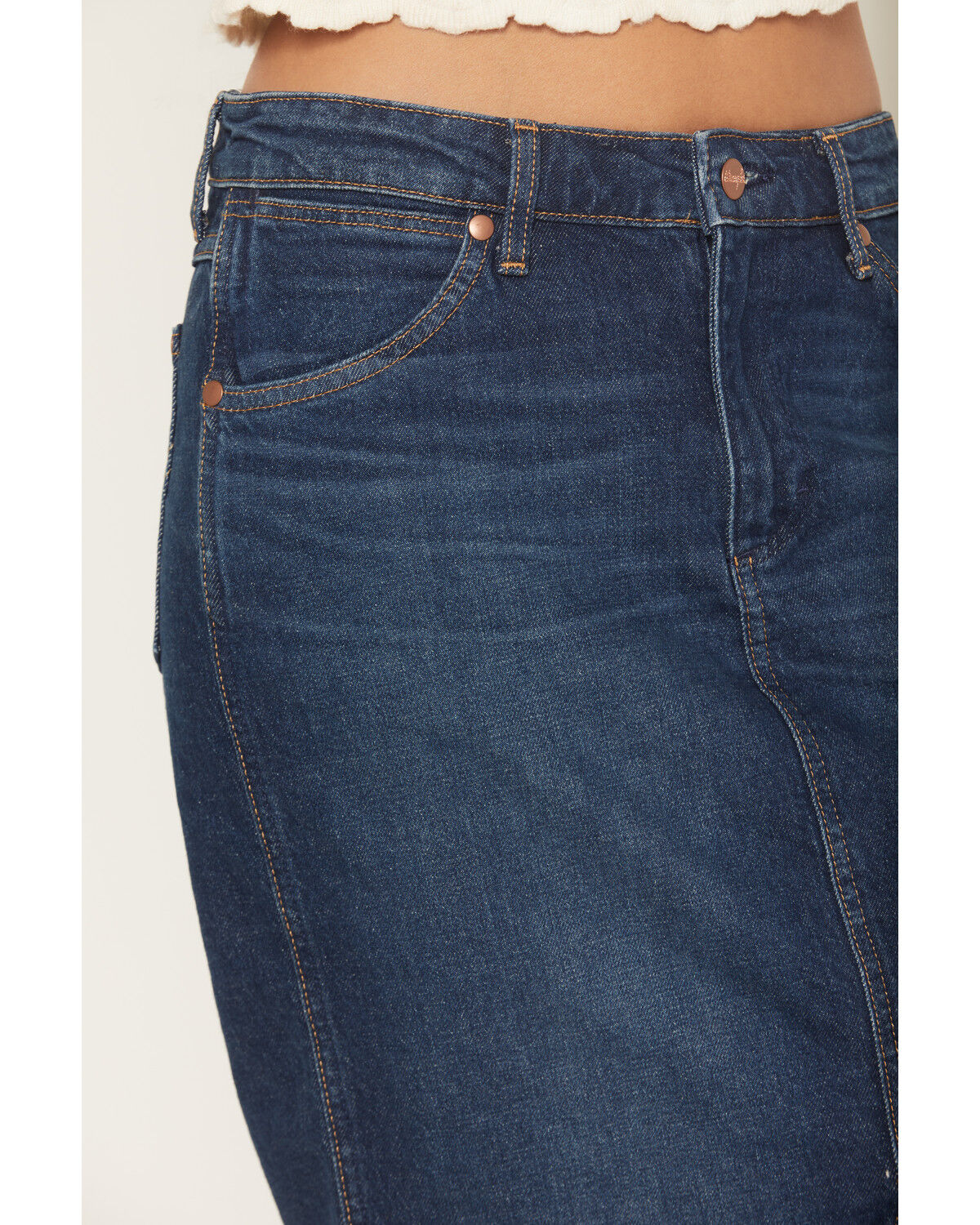 Image #2 - Wrangler Women's Dark Wash Modern Denim Pencil Skirt, Dark Wash, hi-res
