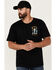 Image #2 - Riot Society Men's Boot Barn Exclusive Lost in Paradise Short Sleeve Graphic T-Shirt, Black, hi-res