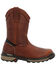 Image #2 - Rocky Men's Rams Horn Waterproof Pull-On Work Boots - Soft Toe, Dark Brown, hi-res