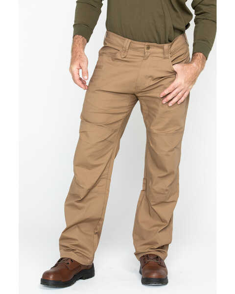 Image #1 - Hawx Men's Brown Stretch Ripstop Utility Work Pants - Big , Brown, hi-res