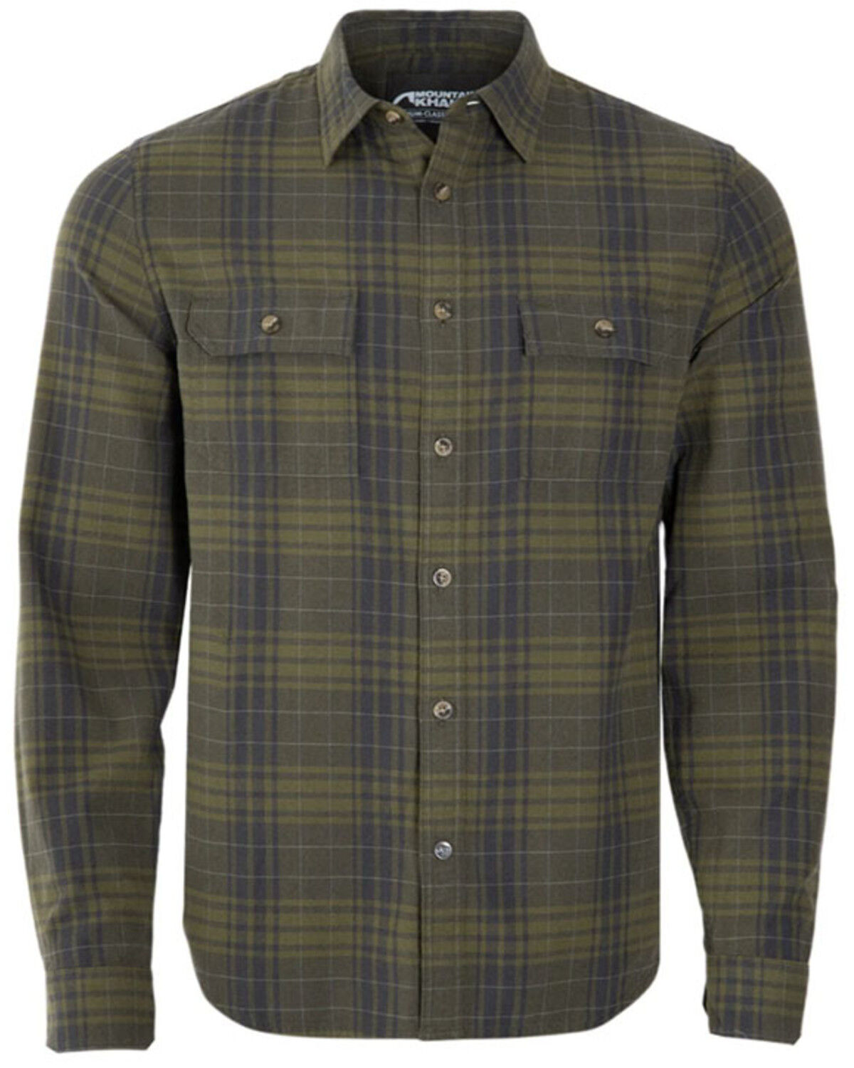 Image #1 - Mountain Khakis Men's Park Flannel Shirt, Olive, hi-res