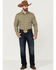 Image #2 - Gibson Men's Funk Geo Print Long Sleeve Button-Down Western Shirt, Olive, hi-res