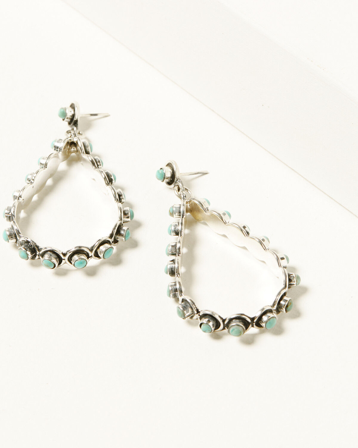Image #1 - Paige Wallace Women's Tear Drop Earrings, Silver, hi-res