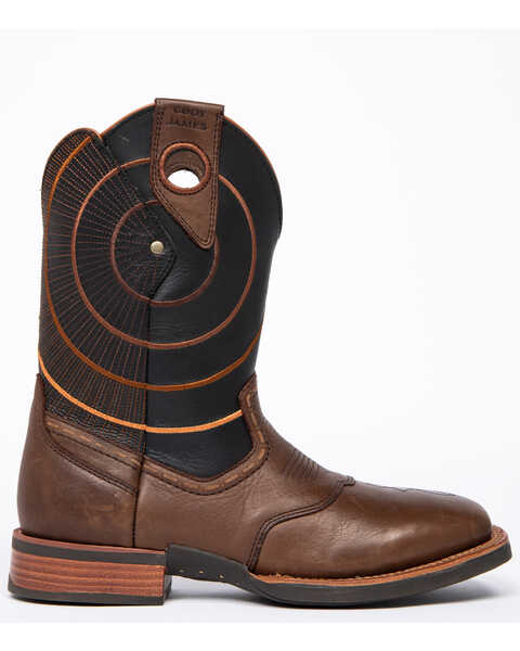 Image #2 - Cody James Men's Extreme Embroidery Western Performance Boots - Broad Square Toe, Brown, hi-res