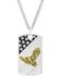 Image #1 - Montana Silversmith Men's  Big Bold Stripes American Made Dog Tag Necklace, Silver, hi-res
