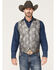 Image #1 - Cody James Men's Regal Paisley Print Vest, Silver, hi-res