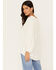 Jolt Women's Lace Trim Long Sleeve Shirt, Ivory, hi-res
