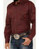 Image #3 - Rough Stock by Panhandle Men's Bandana Paisley Print Long Sleeve Snap Stretch Western Shirt, Burgundy, hi-res