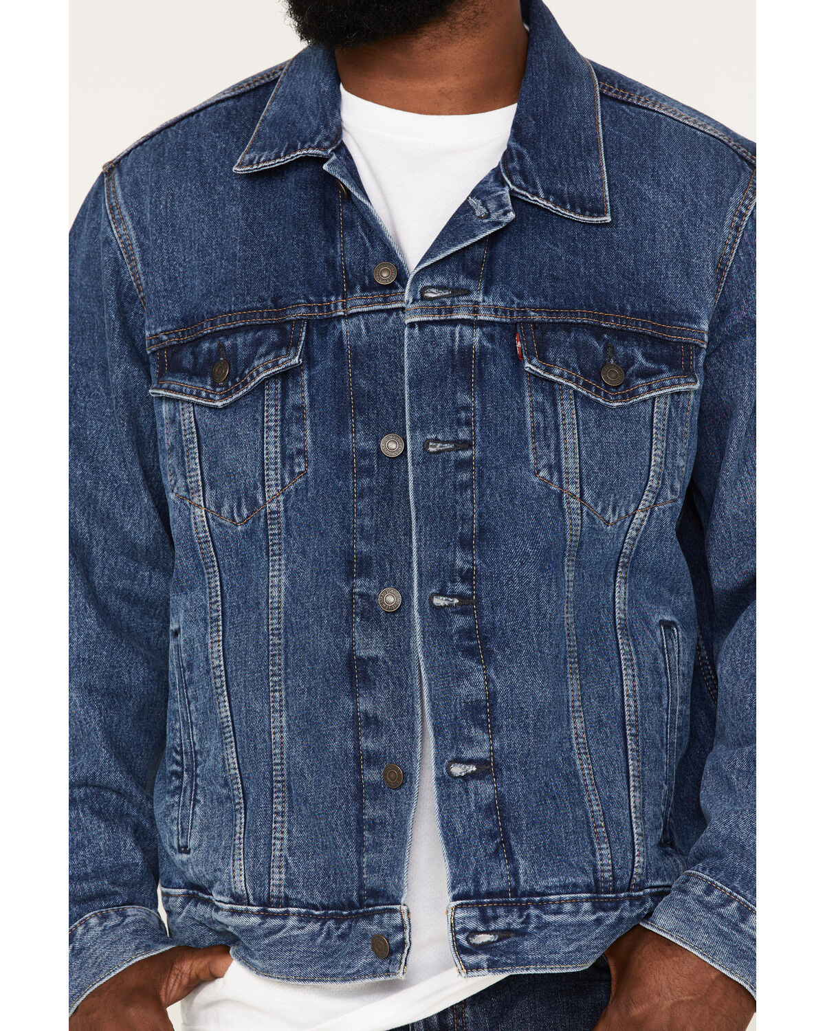 Image #4 - Levi's Men's Snapback Trucker Jacket, Indigo, hi-res