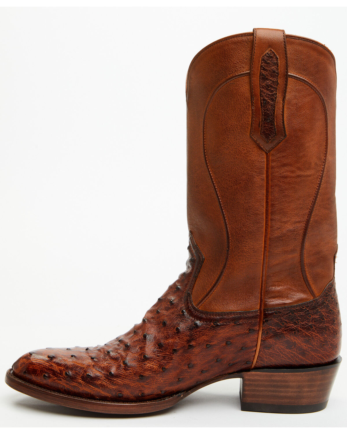 Image #3 - Cody James Black 1978® Men's Chapman Exotic Full-Quill Ostrich Western Boots - Round Toe, Cognac, hi-res