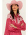 Image #2 - Mainstrip Women's Star Sequins Long Sleeve Button-Down Western Top, Pink, hi-res