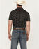 Image #4 - Rock & Roll Denim Men's Longhorn Print Short Sleeve Pearl Snap Stretch Western Shirt, Black, hi-res