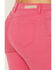 Image #4 - Cello Women's High Rise Stretch Super Flare Jeans , Pink, hi-res