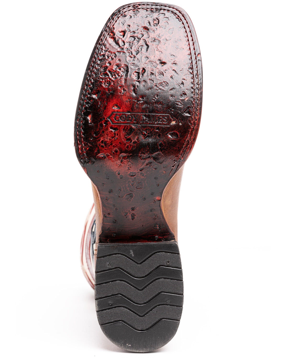 blue and white cowboy boots