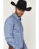 Image #2 - Ariat Men's Byrd Geo Print Fitted Long Sleeve Button-Down Western Shirt, Blue, hi-res