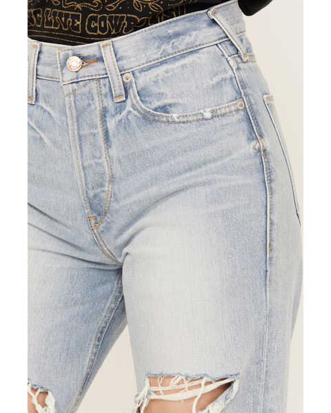 Image #2 - Ariat Women's Light Wash High Rise Tomboy Straight Jeans, Light Wash, hi-res