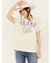 Image #1 - Free People Women's Texas State Flower Short Sleeve Graphic Tee, Taupe, hi-res