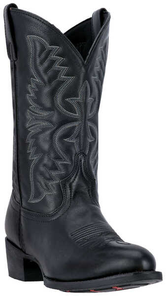 Laredo Men's Birchwood Cowboy Boots - Medium Toe , Black, hi-res