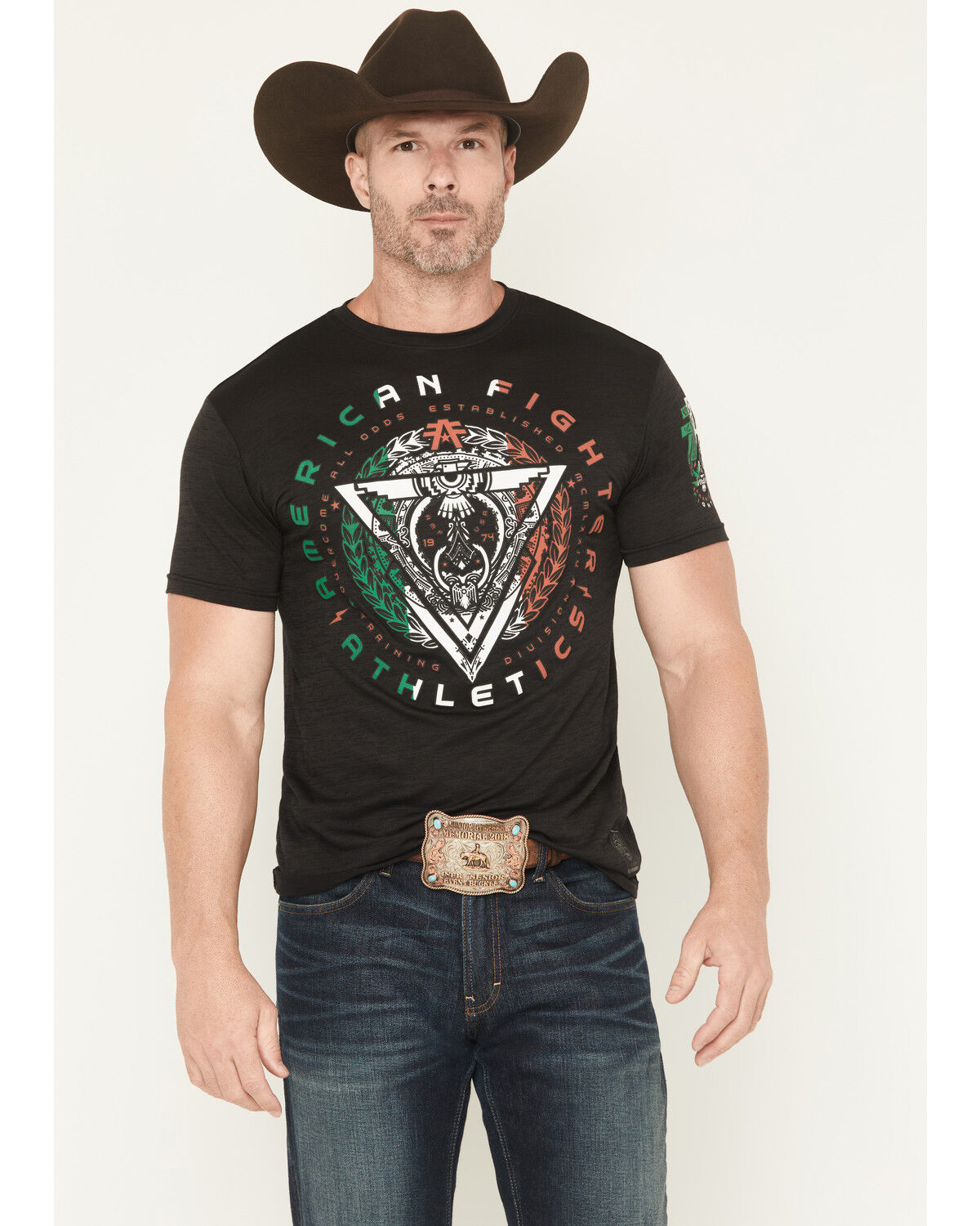Image #1 - American Fighter Men's Arroyo Grande Short Sleeve Graphic T-Shirt, Black, hi-res