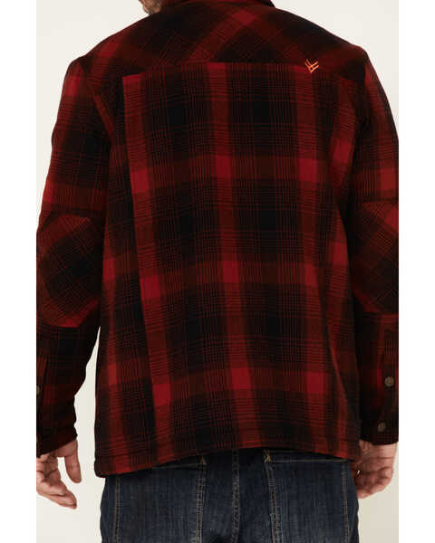 Hawx Men's Red Timberline Sherpa-Lined Flannel Work Shirt Jacket , Red, hi-res