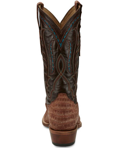 Image #5 - Tony Lama Men's Buffed Exotic Caiman Western Boots - Broad Square Toe , Tan, hi-res