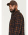 Image #2 - Lucky Brand Workwear Men's Elstar Plaid Print Long Sleeve Button-Down Flannel Shirt, Bronze, hi-res