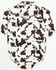 Image #3 - Cowgirl Hardware Infant Girls' Cow Print Long Sleeve Snap Onesie , White, hi-res