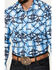 Image #3 - Rock & Roll Denim Men's Southwestern Print Vintage Long Sleeve Pearl Snap Western Shirt, Blue, hi-res