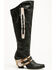 Image #2 - Dan Post Women's Jolene Buckle Knee High Western Boots - Snip Toe, Black, hi-res