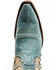 Image #6 - Circle G Women's Distressed Inlay Western Booties - Snip Toe, Blue, hi-res