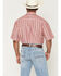 Image #4 - Ariat Men's Pro Series Bobby Striped Print Short Sleeve Button-Down Western Shirt, Red, hi-res